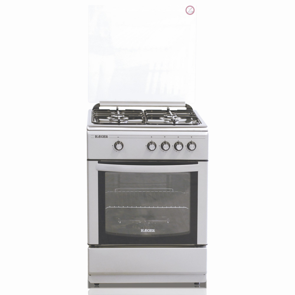 Gas Stove 60 60 Grey Metallic And Inox Haeger Home Appliances