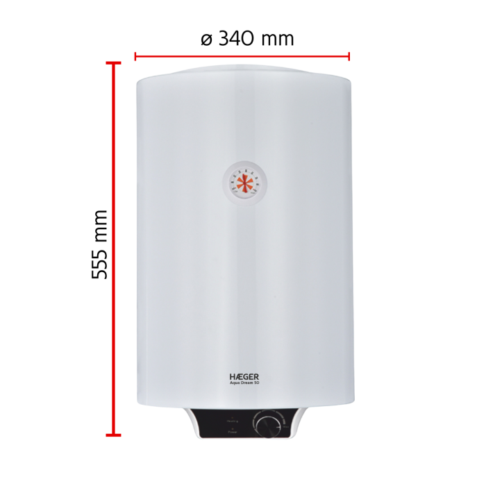 Termoacumulador HAEGER Aqua Dream 50 - 50 L, 2000 W, Classe Energética B, Resistência Embainhada - Image 9