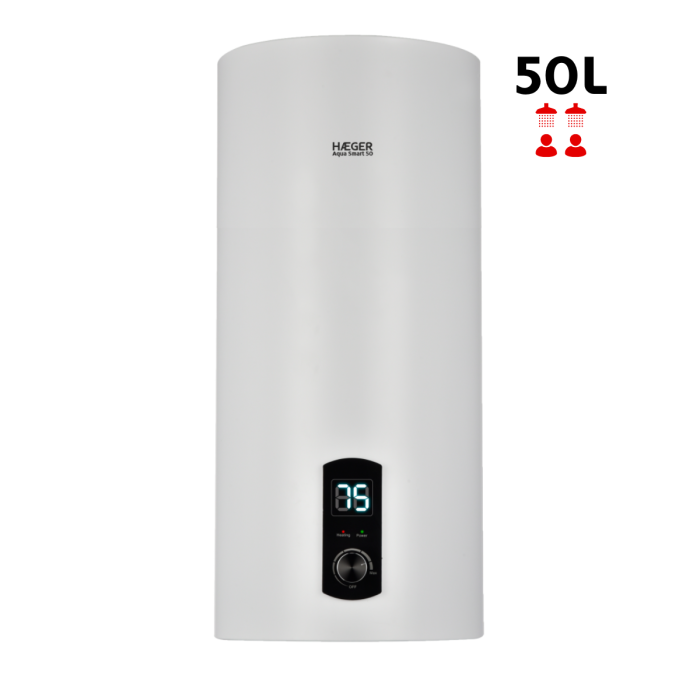 Termoacumulador Digital HAEGER Aqua Smart 50 - 50L, 2000W, Classe B, Resistência Embainha