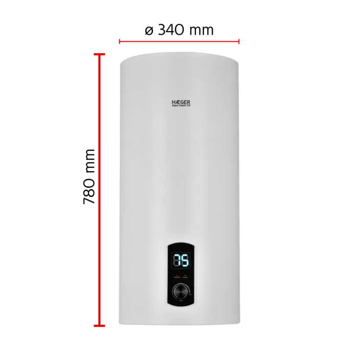 Termoacumulador Digital HAEGER Aqua Smart 50 - 50L, 2000W, Classe B, Resistência Embainha - Image 4