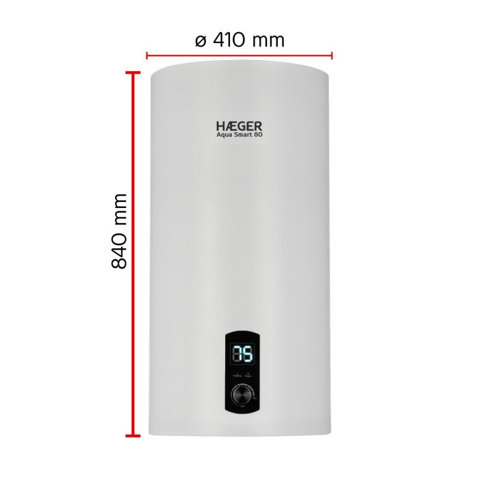 Termoacumulador Digital HAEGER Aqua Smart 80 – 80L, 2000W, Classe B, Resistência Embainha - Image 6